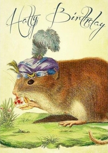 Madame Treacle Madame Treacle Kort B6 Med Konvolutt Bursdag Mus I Hatt