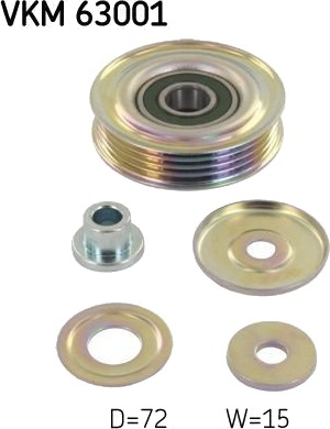 Løpehjul, vifterem SKF VKM 63001