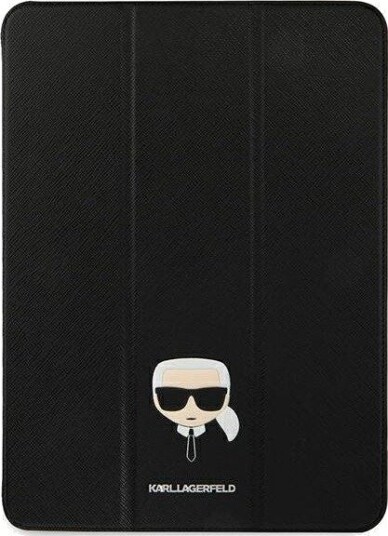 Karl Lagerfeld Saffiano Karl Head Book Cover for iPad Pro 11" - Black