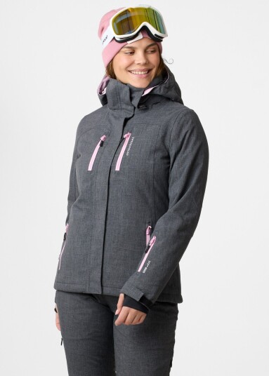 Swedemount Cervinia Jacket W Charcoal Melange/Light Pink 42 Vinterjakker