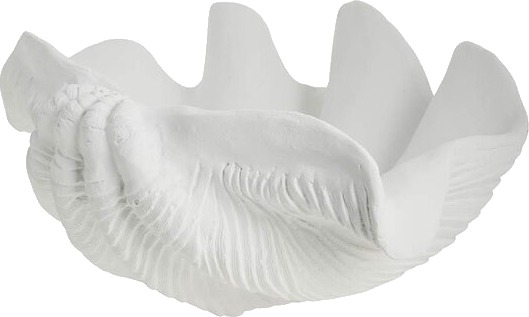 Lene Bjerre   Shella seasell skål 41 cm hvit