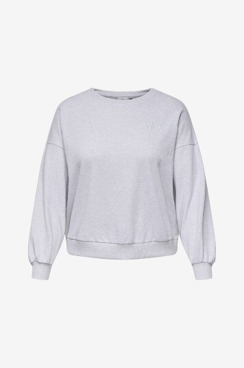 Only Carmakoma Collegegenser carLakira L/S O neck Swt Jrs Grå