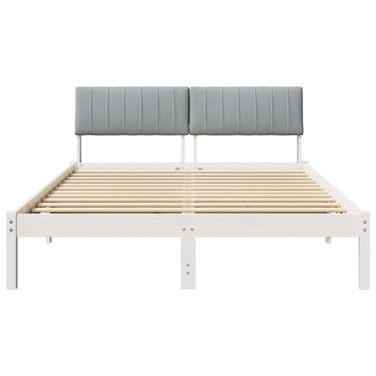 Sengestamme Hvit og lysegrå 140 x 190 cm Heltre furu