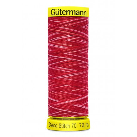 Gütermann Deco Stitch Multi 70 Rød Sytråd Polyester 9984 70m