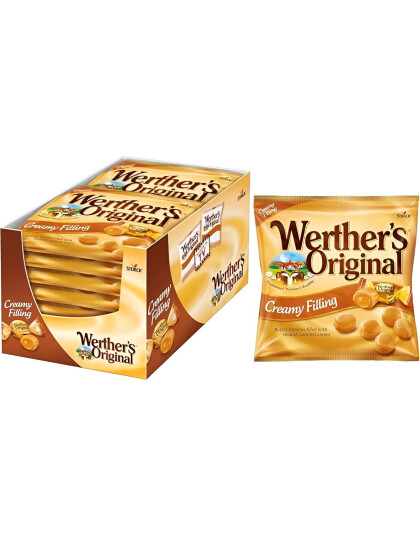 12 stk Werthers Original Creamy Filling Karamell Sukkertøy med Flytende Karamellfyll Hel Eske 1,32 kg 12 stk Werthers Original Creamy Filling Karamell Sukkertøy med Flytende Karamellfyll Hel Eske 1,32 kg