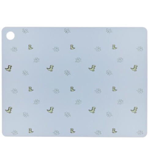 OYOY MINI Placemat Theo Dino - Blue - 34X45X0.20CM x 34