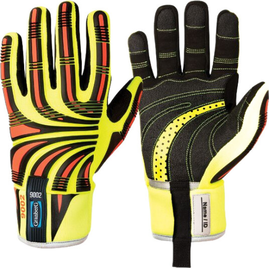 Granberg Cut D Impact Hi-Viz vernehansker svart/oransje/gul 1 par SGR-115-9002 8
