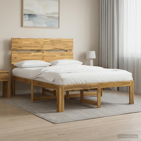vidaXL Dobbel Sengramme med Hodegjerde ROSTOCK Hvit 120 x 200 cm