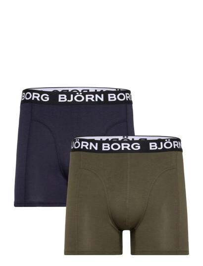 Björn Borg Bamboo Cotton Blend Boxer 2P Khaki green S Björn Borg Bamboo Cotton Blend Boxer 2P Khaki green S