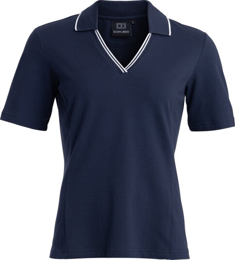 Bogeys & Birdies W Cotton Mix Open Collar Blå Golf pologenser dame Navy X-Large