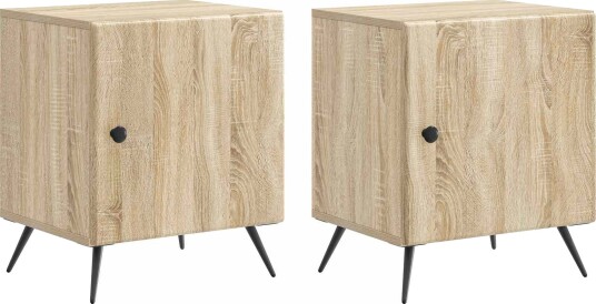  Nattbordskap 2 pcs Sonoma eik 43 x 34,5 x 50 cm Konstruert tre