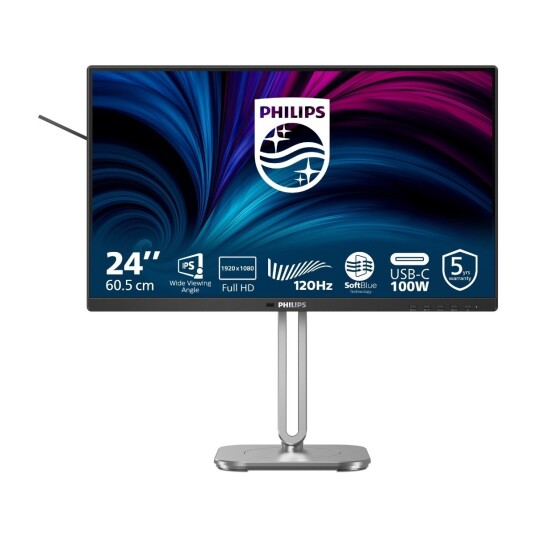 Philips 24B2U4301 24" Full HD IPS Monitor med USB-C og Høyttalere Philips 24B2U4301 24" Full HD IPS Monitor med USB-C og Høyttalere