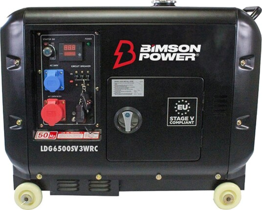 Bimson Power Aggregat 5500 w 400 v Diesel Med Fjernkontroll Bimson Power Aggregat 5500 w 400 v Diesel Med Fjernkontroll