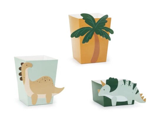 DIY Dinosaur Party 6 Stk Bokser til Snacks