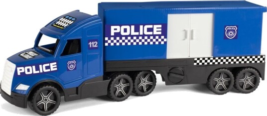 Wader Magic Truck Action Politibil 81 Cm Blå