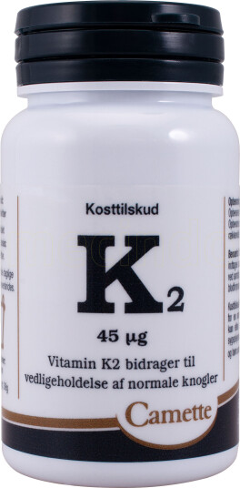 Camette K2 Vitamin 45 mcg. 180 Tabletter Camette K2 Vitamin 45 mcg. 180 Tabletter