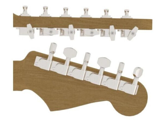 Hipshot Guitartunerupgrade Kit 6inl Classic Closed, Trebside, Stag, Nk