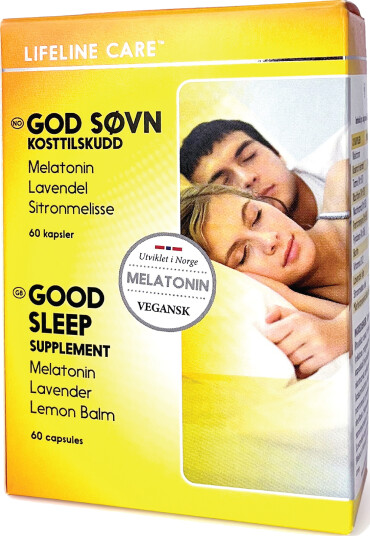 Lifeline Care God Søvn med Melatonin, 60 kapsler Lifeline Care God Søvn med Melatonin, 60 kapsler