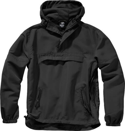 Brandit Summer Windbreaker Hettegenser S Svart