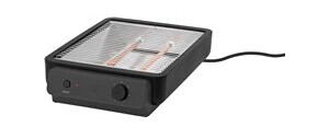 RIG-TIG FOODIE Brødrister Svart 600W med Justerbar Styrke og Uttrekkbar Smuleskuff