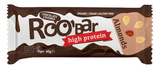 Roo bar Sjoko Mandel Protein Ø Roobar 40g Roo bar Sjoko Mandel Protein Ø Roobar 40g