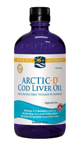 Nordic Naturals Torskelevertran + D m. sitrussmak 473 ml