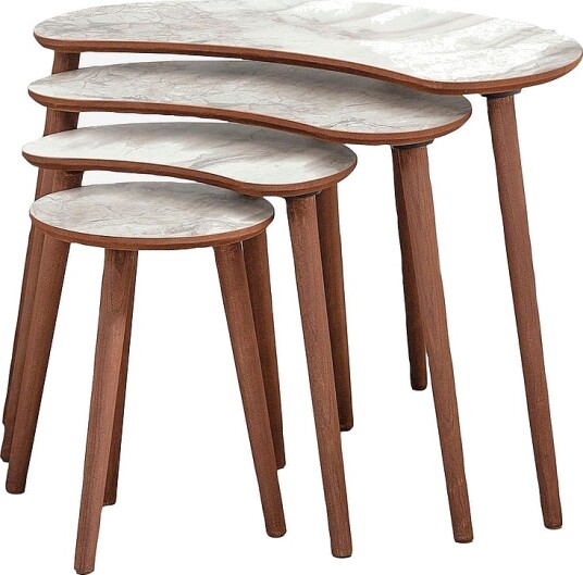 Hanah Home Settbord 4 deler Moon Hvit Hanah Home Settbord 4 deler Moon Hvit