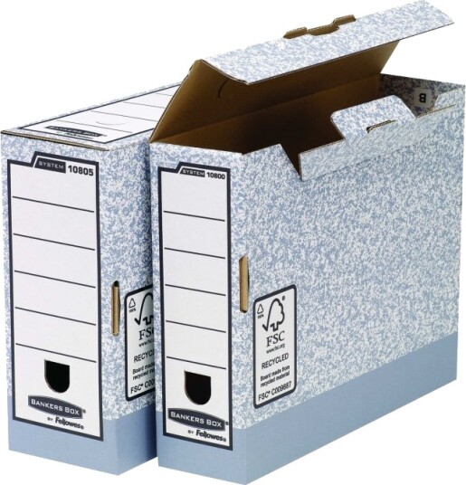 Bankers Box System Boksfil Bokryggbredde: 100 Mm For A4 210 X 297 Mm Grå Bankers Box System Boksfil Bokryggbredde: 100 Mm For A4 210 X 297 Mm Grå
