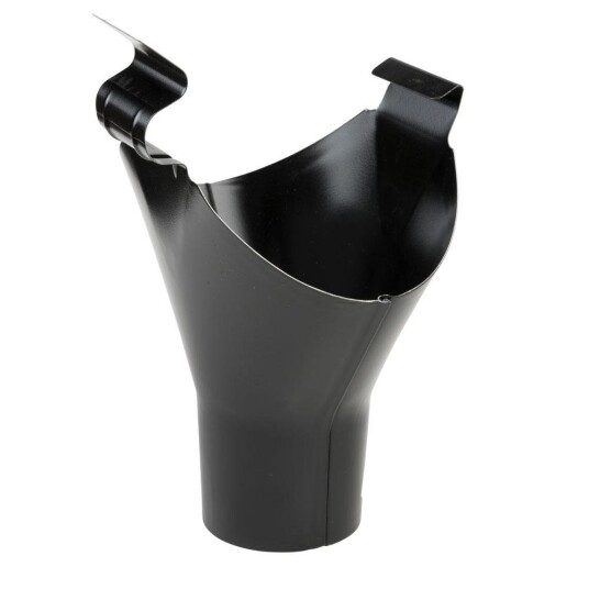Isola Tappestykke stål 125/75mm sort takrenne Isola Tappestykke stål 125/75mm sort takrenne