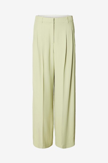Selected Women Bukser slfExtra Wide Ellie HW Pant Grå