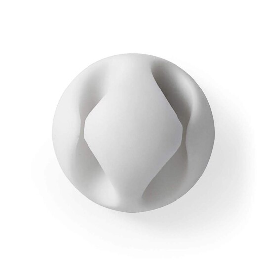 Nedis Kabel Ledelse Kabelklips Klikk Og Go 6 Stk. Antall Plasser: 2 Spor Maksimal Kabeltykkelse: 5.3 Mm TPE Hvit
