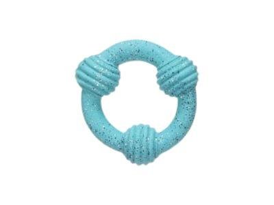Hundeleke Ring Konfetti Turkis S