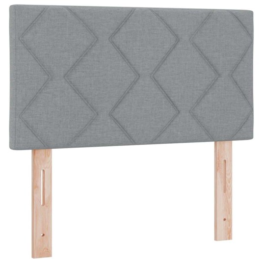 Box Spring Seng med Madrass Lys Grå 80x200 cm Tekstil