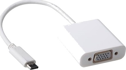 Advanced Cable Technology Sb0016 Usb C Til Vga Hvit Kabel/Adapter