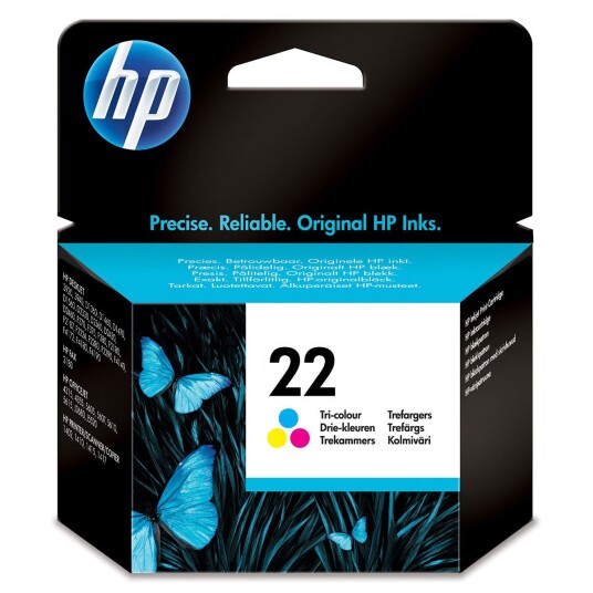 HP 22 blekkpatron 165 sider Cyan/Magenta/Gul