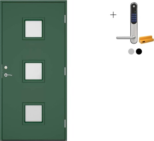 Ytterdør Swedoor Clever-Line+ Dovre med Yale Doorman Classic Home
