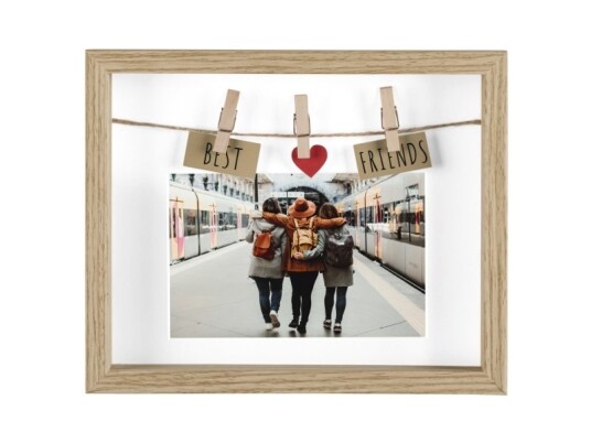 Hama Best Friends Mdf Eik Enkel Bilderamme Vegg 10 X 15 Cm Rektangulær