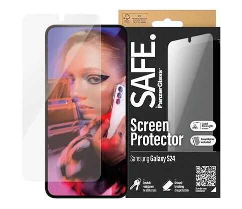 PanzerGlass Ultra-Wide Skjermbeskytter for Samsung Galaxy S24 med Anti-fingeravtrykk