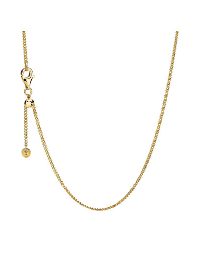 PANDORA 14K Gold Plated Necklace With Sliding Clasp Guld 60 cm
