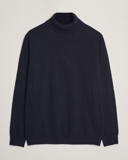 Oscar Jacobson Salim Wool/Cashmere Rollneck Navy