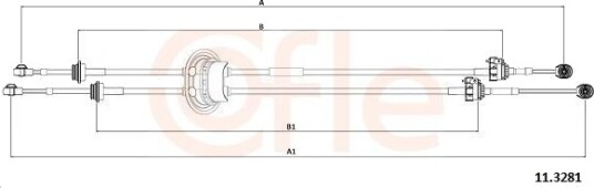 Kabel, girmekanisme COFLE 92.11.3281 Kabel, girmekanisme COFLE 92.11.3281