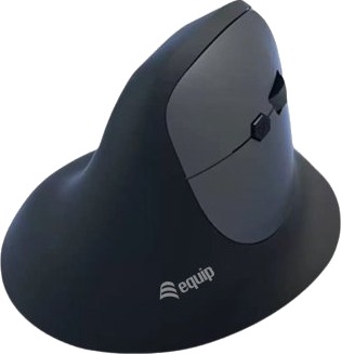 Equip 245120 Høyre Hendt Vertikalt Design Optisk Rf Trådløs + Bluetooth 1600 Dpi Svart