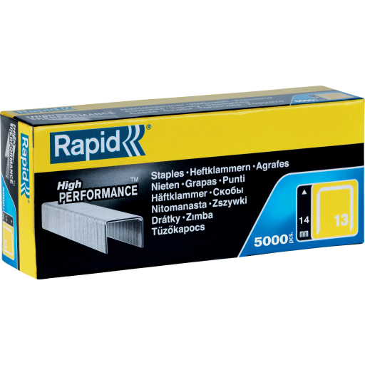 Rapid - Stifter - No. 13 - 14 mm - galvanisert stål - pakke av 5000