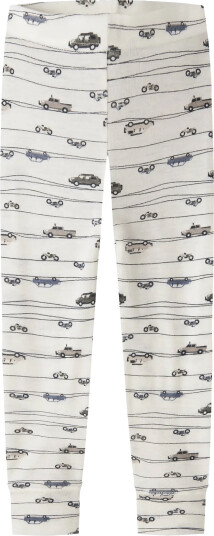 Name It Nmmwang Wool Rib Longjohn Aop Noos White 122