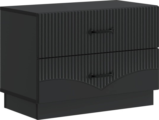  Nattbordskap med skuff Svart 62 x 34,5 x 44,5 cm Konstruert tre