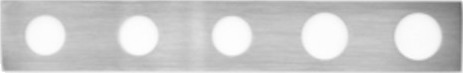 VOLA PLATE 5005 5 HULL BØRSTE Børstet krom
