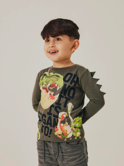Name It Dovid Giganto Long Sleeve Top Grønn 92