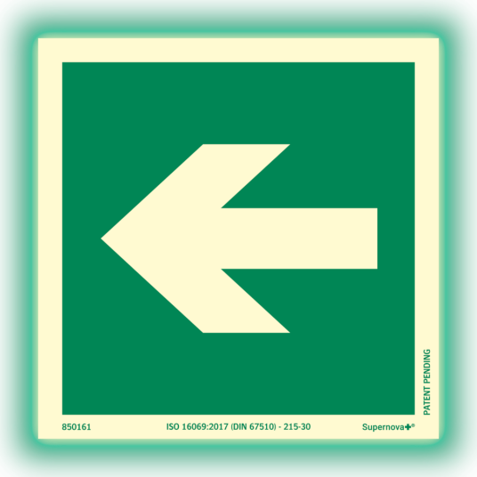 Supernova+® Nød retningspil ISO Fargeetterlysende 150 x 150 mm