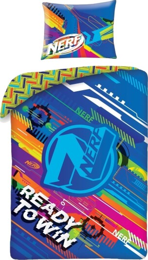 Nerf Sengetøj 2I1 Design 100 Procent Bomuld