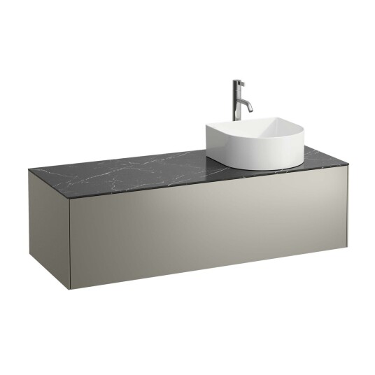 Laufen Sonar Servantskap med 1 skuff 1175x455 mm m/topp Titan/nero marquina